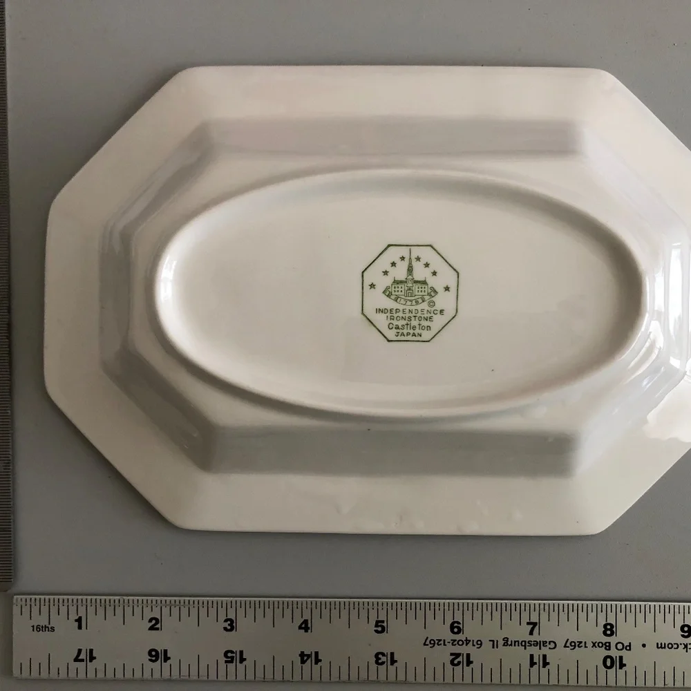 Independence Ironstone Castleton Japan White oblong serving dish - Picture 2 of 2